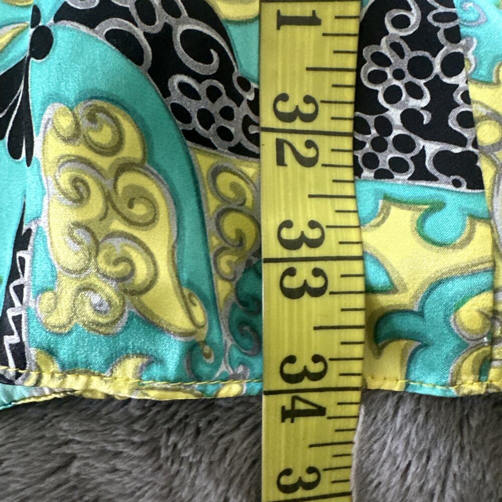 Alice + Trixie Dress Small Green Satin Paisley Babydoll Retro Y2K Soft Girl - Picture 10 of 10